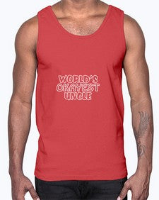 world is okayest uncle 697#- uncle- Cotton Tank