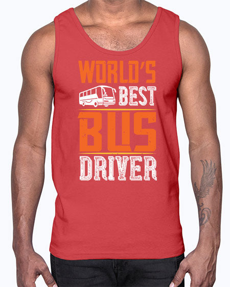 worlds best bus driver Style 1668#- Bus Driver- Cotton Tank