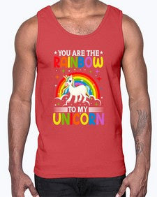 you are the rainbow to my unicorn 562#- unicorn- Cotton Tank