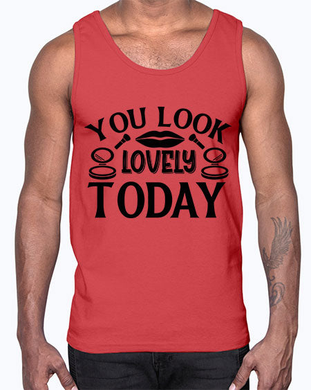 you look lovely today 20#-makeup Cotton Tank