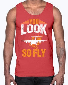 you look so fly  53#- airplane- Cotton Tank