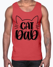 Cat Dad Style 81#- cats- Cotton Tank