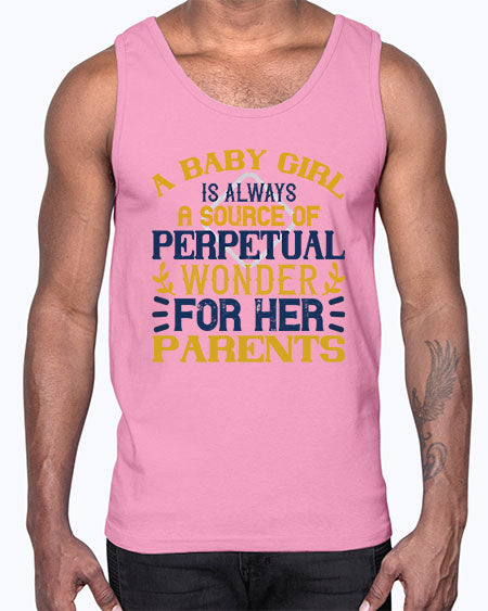 A baby girl is always a source of perpetual wonder for her parents Style 258#- baby- Cotton Tank