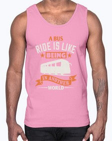 A bus ride is like being in another world 1#- bus- Cotton Tank