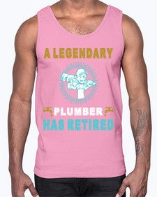 ALegendaryPlumberHasRetiredTshirt565#- plumber- Cotton Tank