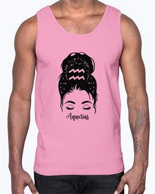 Aquarius Woman- aquarius- Cotton Tank