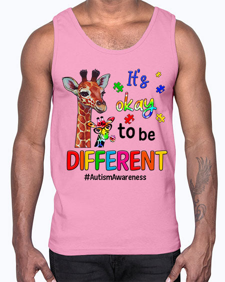 Autism Giraffe- autism- Cotton Tank