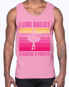 Ballerina i like ballet and ballet 63#- ballet- Cotton Tank