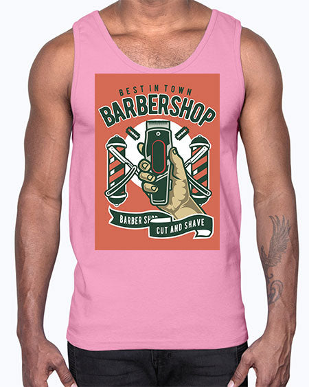 Barbershop590#- barber- Cotton Tank