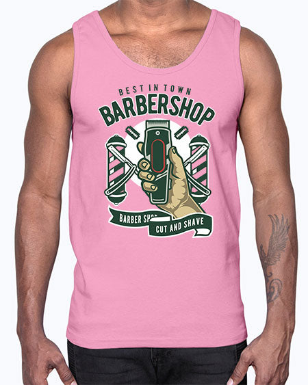 Barbershop591#- barber- Cotton Tank