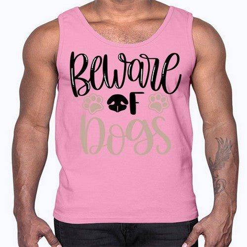 Beware Of Dogs Style 33#- dogs- Cotton Tank