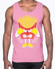 Boxing fries 24#- cartoon food- Cotton Tank