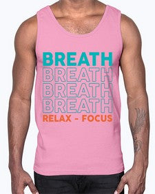 Breath Relax Focus 181#- yoga- Cotton Tank
