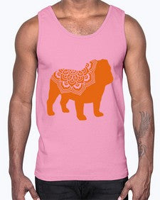BulldogMandala 281#- mandala- Cotton Tank