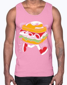 Burger 1#- cartoon food- Cotton Tank