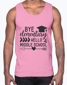 Bye elementary hello middle school 31#- eighth grade- Cotton Tank
