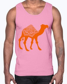 CamelMandala 295#- mandala- Cotton Tank