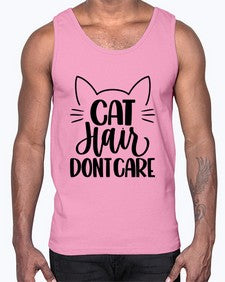 Cat Hair Dont Care Style 82#- cats- Cotton Tank