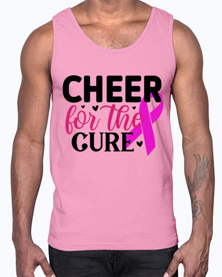 Cheer for the Cure 28#- breast cancer- Cotton Tank