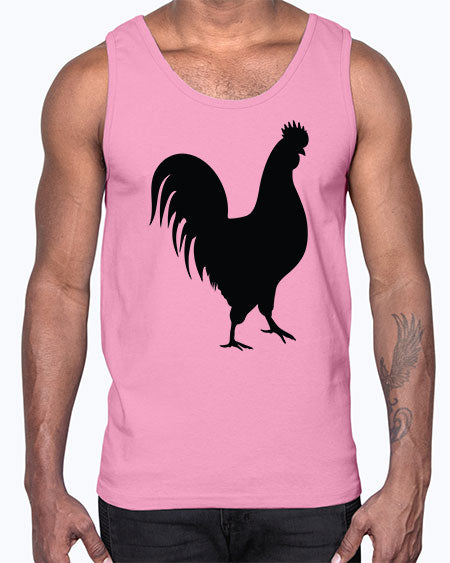 Chicken Silhouette 2#- chicken- Cotton Tank