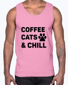 Coffee Cat Style 41#- cats- Cotton Tank