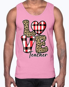 Commercial Use Teacher Valentine 37#- teacher- Cotton Tank