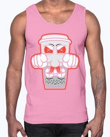 Cup power 78#- cartoon food- Cotton Tank