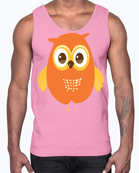 Cute Owl A TurtleRabbit 2#- owl- Cotton Tank