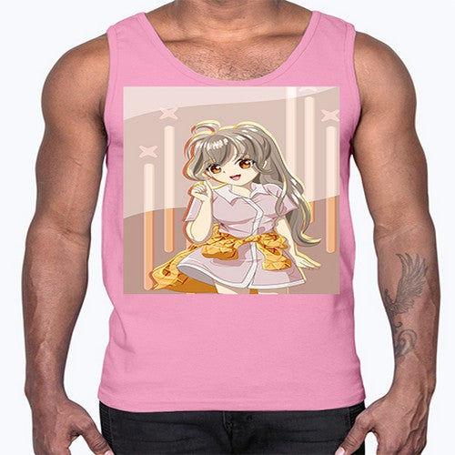 Cute and happy girl with picnic outfit 10#- anime- Cotton Tank