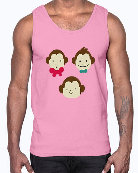 Cute_little_monkeys_5425- monkey- Cotton Tank