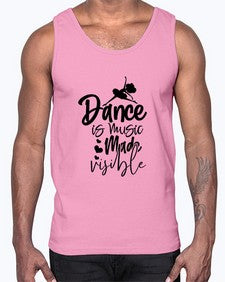 Dance is music made visible 99#- ballet- Cotton Tank