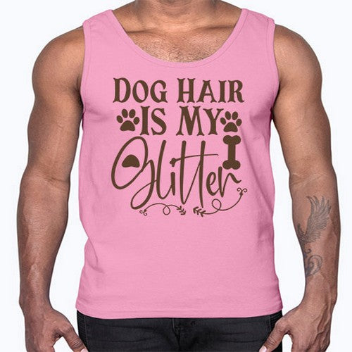 Dog Hair Is My Glitter Style 100#- dogs- Cotton Tank