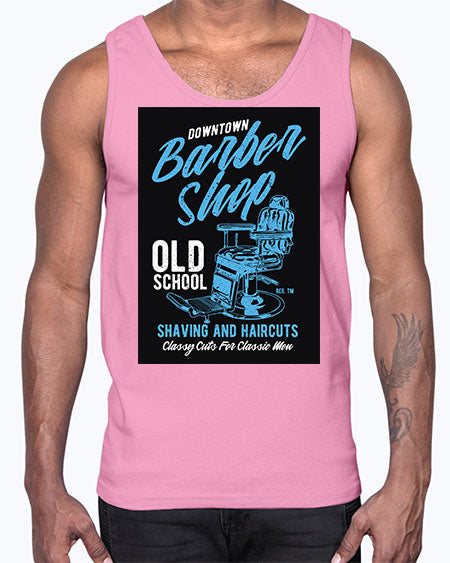Downtown Barbershop CS729#- barber- Cotton Tank