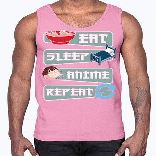 Eat Sleep Anime Repeat Anime Manga 227#- anime- Cotton Tank