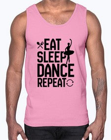 Eat sleep dance repeat 121#- ballet- Cotton Tank