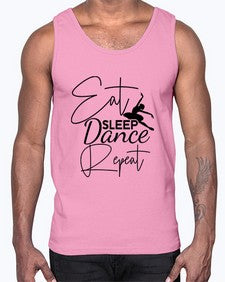 Eat sleep dance repeat 122#- ballet- Cotton Tank