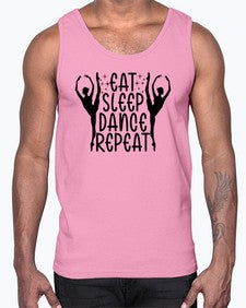 Eat sleep dance repeat 123#- ballet- Cotton Tank