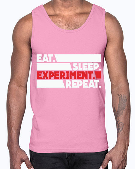 EatSleepExperimentRepeatScientistSkinite Scientist Skinite 274#- general science- Cotton Tank