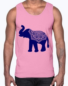 ElephantMandala 414#- mandala- Cotton Tank