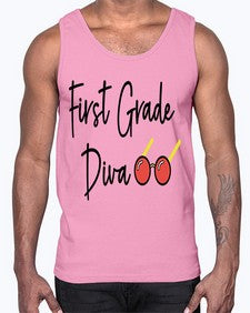 First Grade Diva 124#- first grade- Cotton Tank