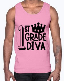 First Grade Diva 127#- first grade- Cotton Tank