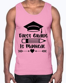 First Grade Is Magical 141#- first grade- Cotton Tank