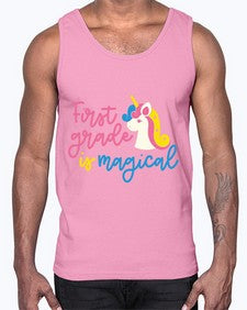 First Grade Is Magical 143#- first grade- Cotton Tank