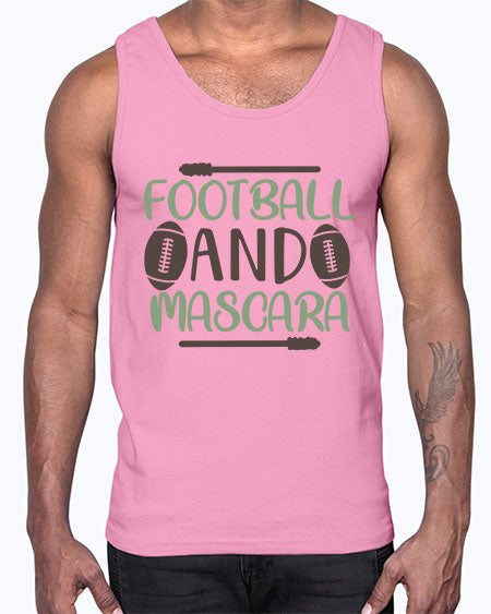 Football and Mascara 90#-  fashion- Cotton Tank