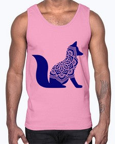 FoxMandalaUpdated 463#- mandala- Cotton Tank