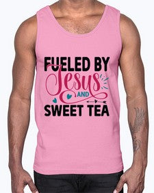 Fueled By Jesus And Sweet Tea 989#- tea- Cotton Tank