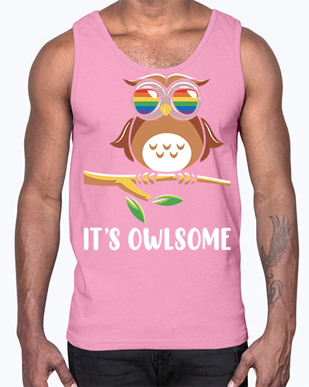 Funny Owl Gift Im Owlsome A TurtleRabbit 7#- owl- Cotton Tank