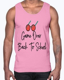 Game Over Back To School one hundred 218#- general school- Cotton Tank