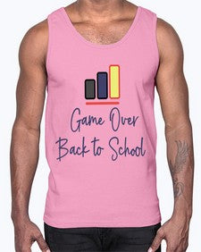 Game Over Back to School 216#- general school- Cotton Tank