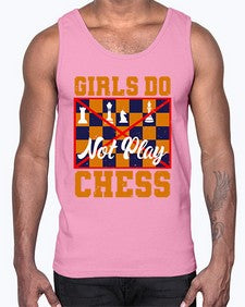 Girls do not play chess 101#- chess- Cotton Tank